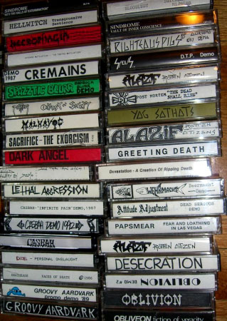 A giant stack of classic metal demos from Ian Christe