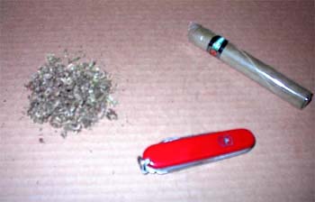 The parts of a blunt in their prepared state before assembly.