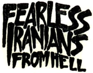 Fearless Iranians From Hell: logo of the skatethrash crossover band Fearless Iranians From Hell