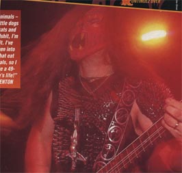 Glen Benton from DEICIDE playing on the LEGION tour