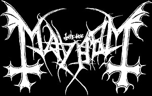 Mayhem logo black metal band mayhem logo